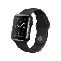 アップル Apple Watch 38mm ブラック ステンレススチール/ブラック